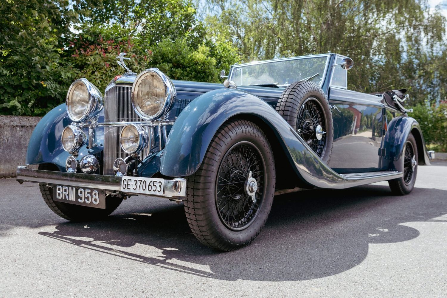 Alvis 4.3 Drophead 1936, voiture de collection à louer à Genève